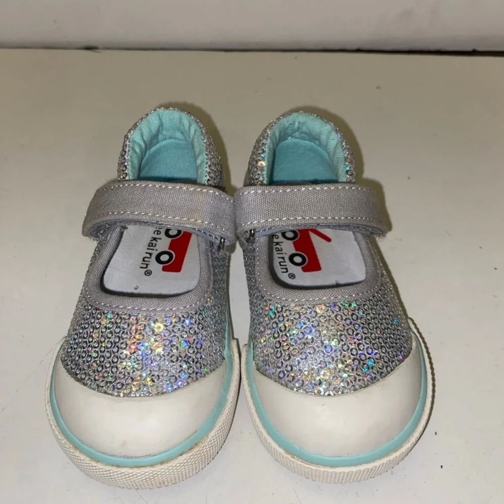 See Kai Run, Marie Sneakers for Kids, Silver Sequins, Toddler 5